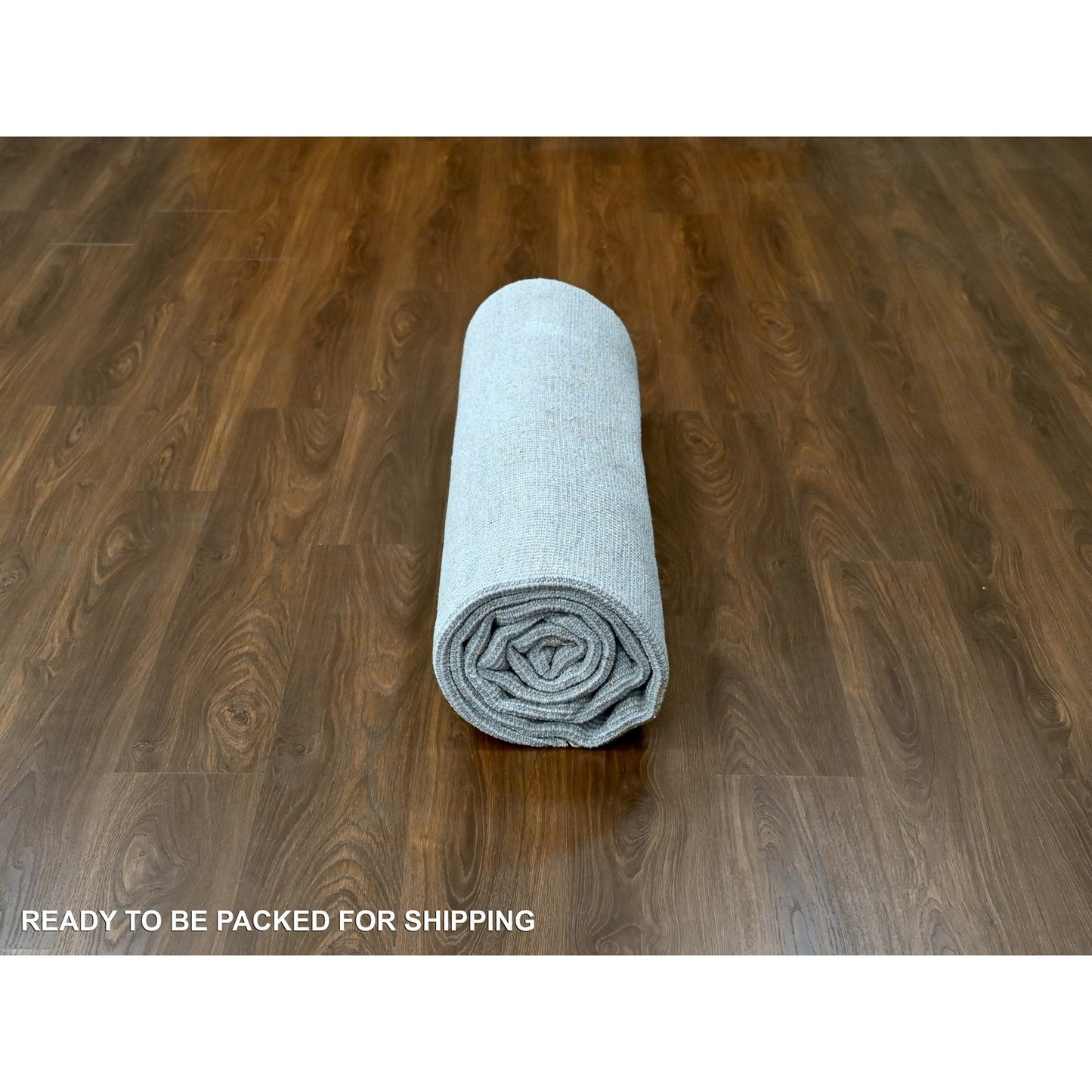 7'9"X9'8" Gray Supple Collection Hand Knotted Soft Wool Oushak Design Rug