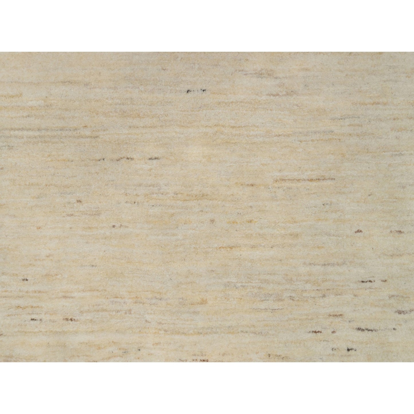 5'X5' White Modern Plain Design Lori Buft All Wool Hand Knotted Round Rug