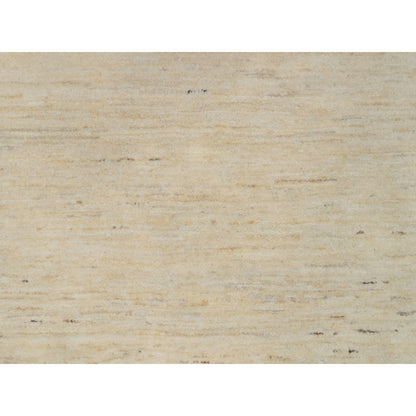 5'X5' White Modern Plain Design Lori Buft All Wool Hand Knotted Round Rug