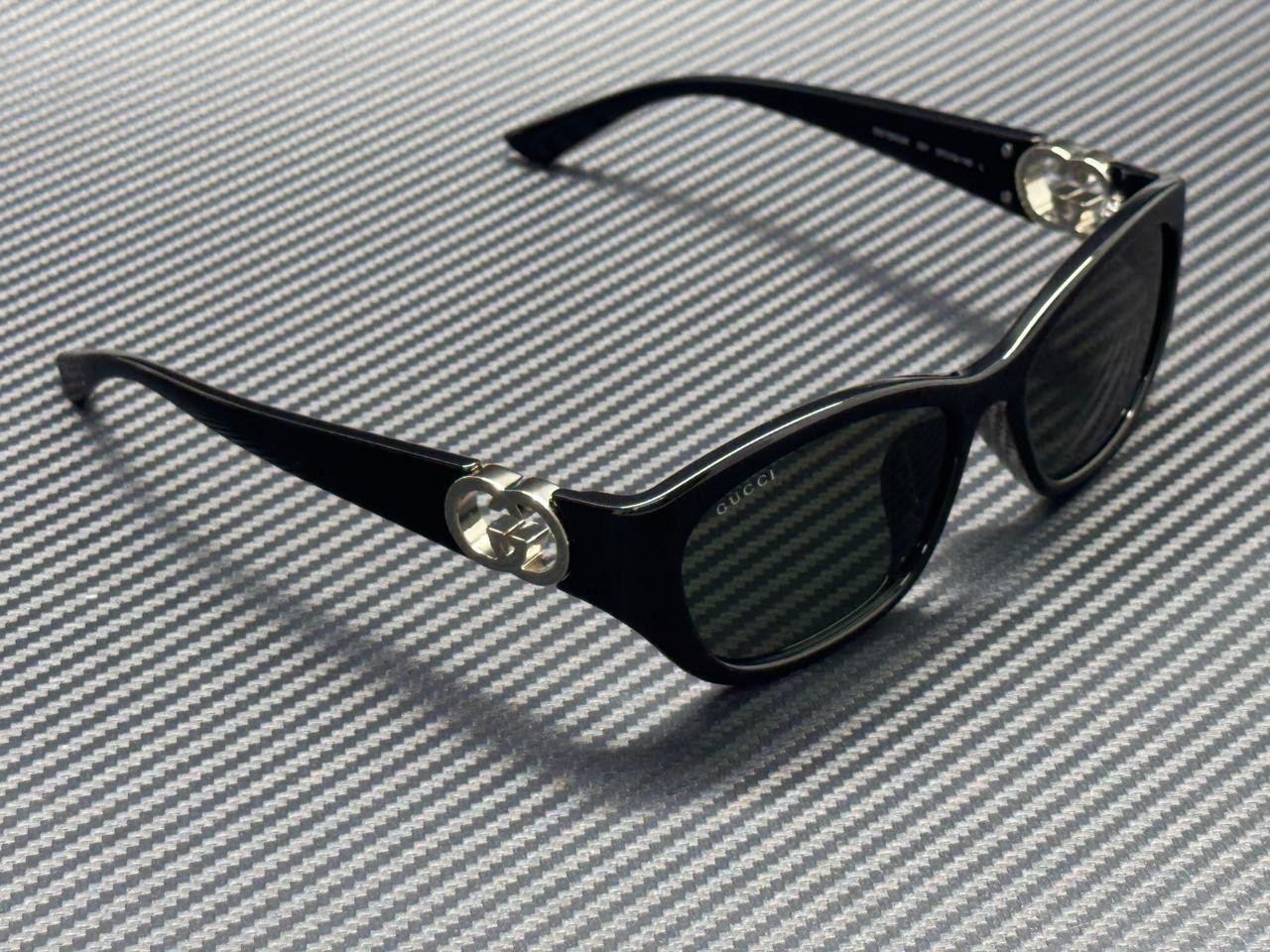 GUCCI GG1826SK 001 Black Grey Women's Large 57 mm Sunglasses