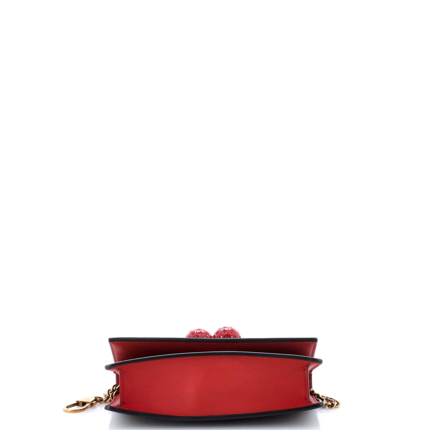 Gucci Cherries Wallet On Chain Gg Coated Canvas Mini