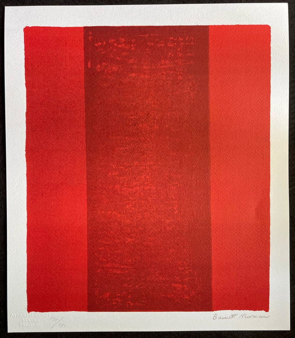 Barnett Newman Lithograph Coa Signed In Pen Numbered In Pencil