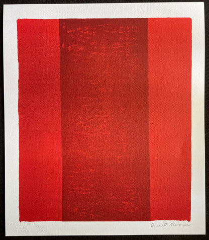 Barnett Newman Lithograph Coa Signed In Pen Numbered In Pencil