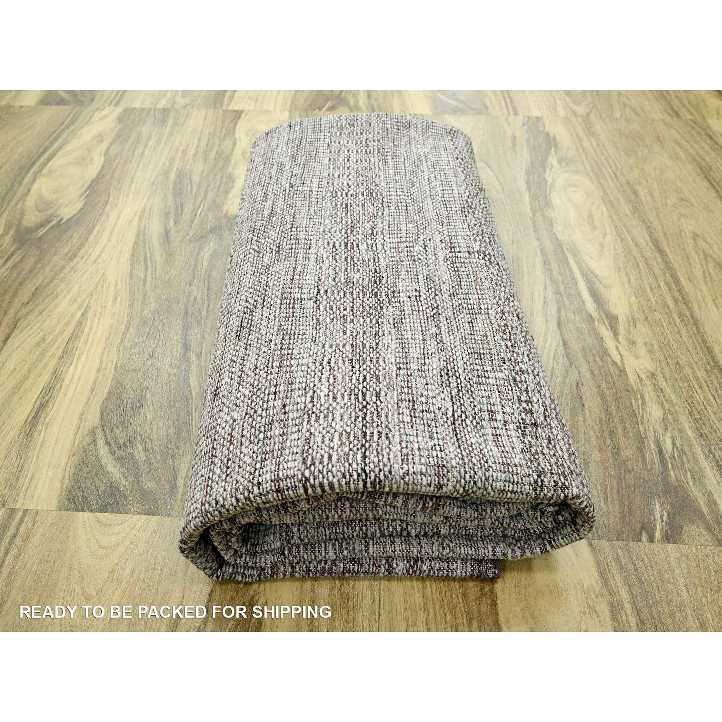 9'X12' Red & White Oxidized Grass Design Wool Hand Knotted Oriental Rug