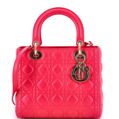 Christian Dior Lady Dior Bag Cannage Quilt Lambskin Medium
