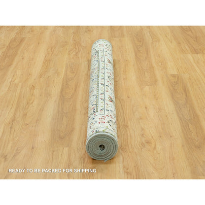 5'X6'9" Brittany Blue Nain Design 250 Kpsi Natural Wool Hand Knotted Rug