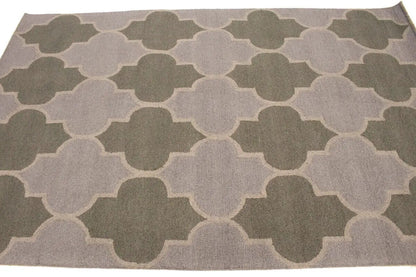 Multicolored Trellis Design Foyer 5X8 Hand-Tufted