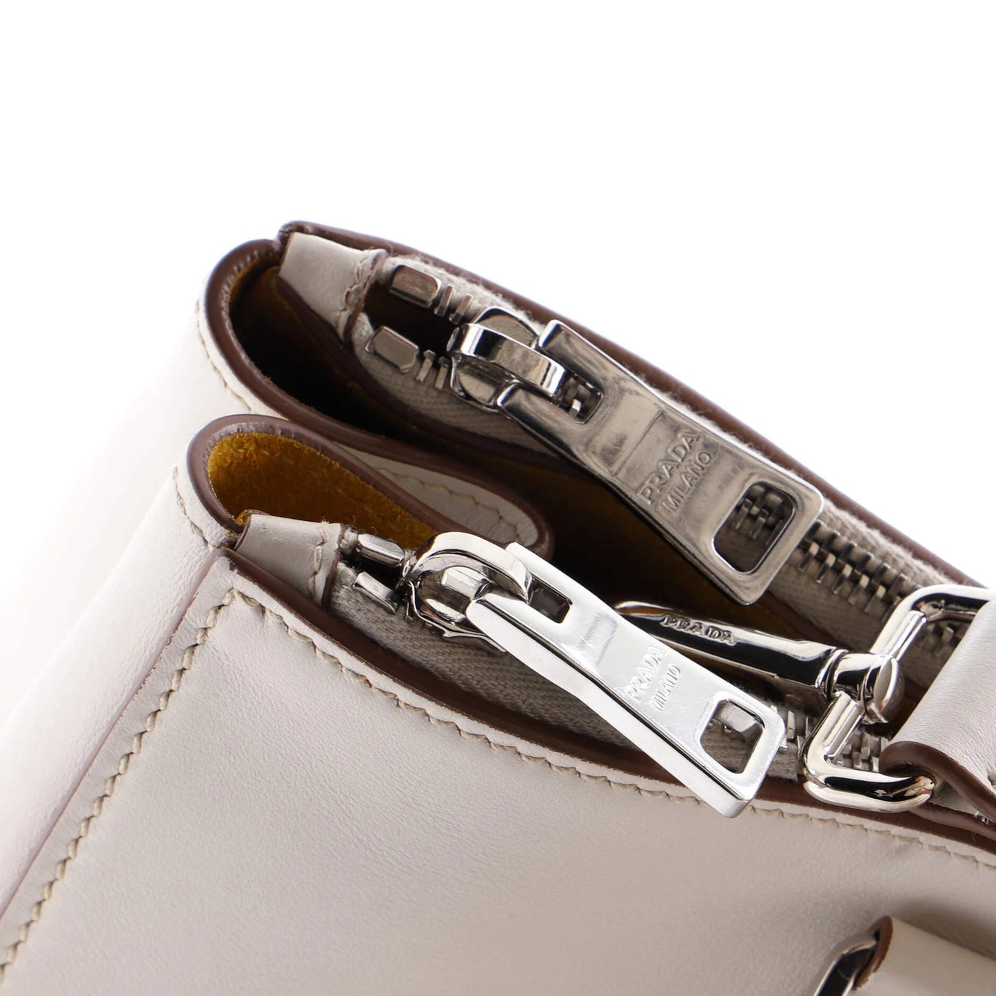 Prada Double Zip Lux Tote Saffiano Leather Medium