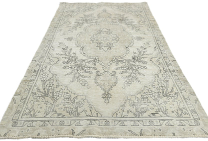 Distressed Vintage Medallion Oriental Rug Carpet