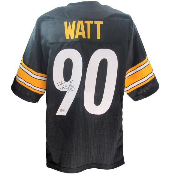 T.J. Watt Signed/Autographed Black Custom Jersey
