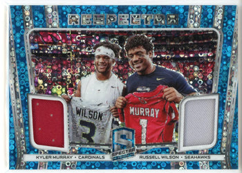 Kyler Murray & Russell Wilson 2020 Panini Spectra Respectra Patch Neon Blue Priz