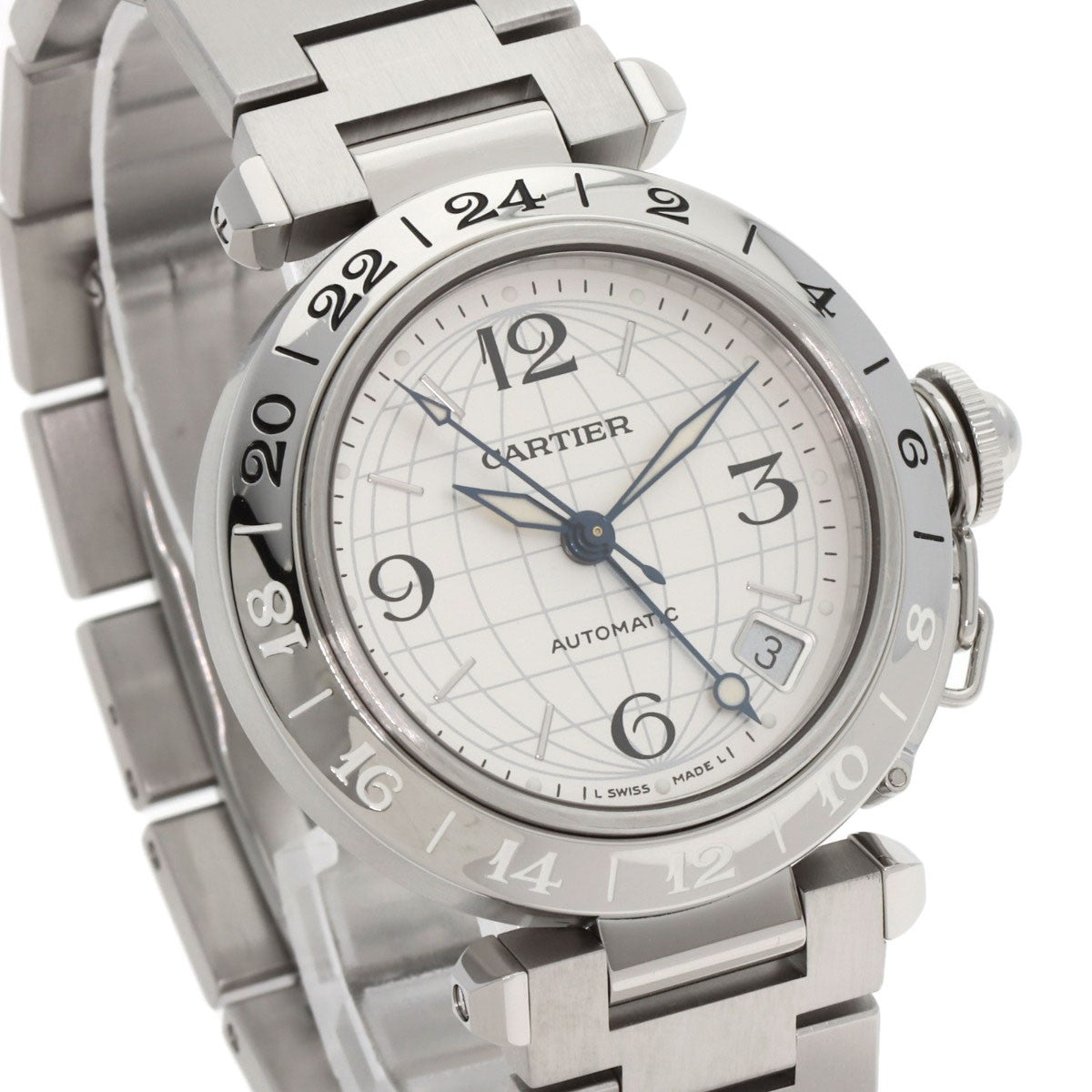 Cartier Pasha C Meridian Gmt Watches W31078M7 Stainless Steel/Stainless