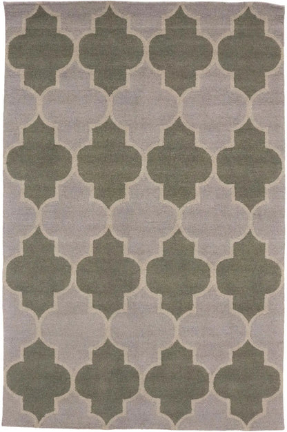 Multicolored Trellis Design Foyer 5X8 Hand-Tufted