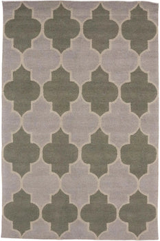Multicolored Trellis Design Foyer 5X8 Hand-Tufted