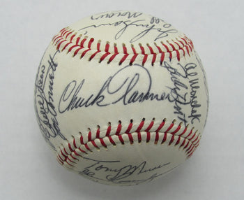 1974 White Sox Team Signed By 22 Baseball Santo