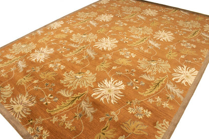 10X13 Ft Hand-Tufted Oriental Rug Floral Design
