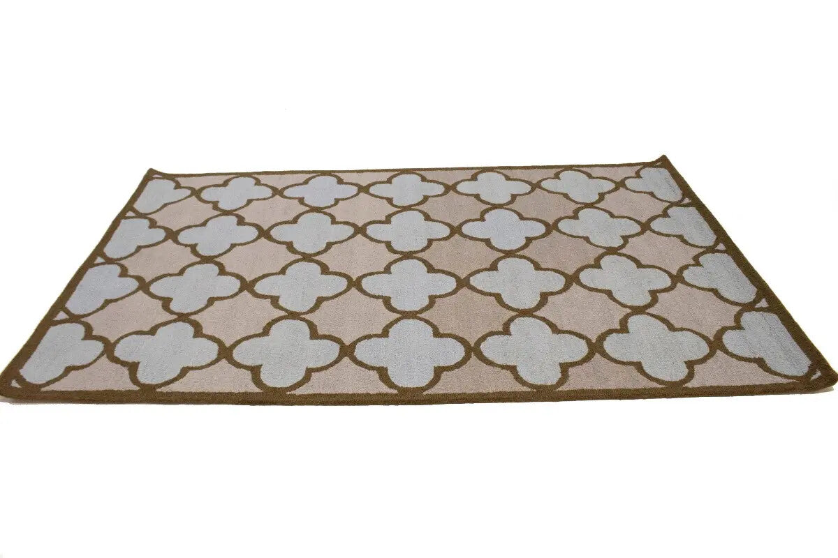 Multicolored Trellis Design 5X8 Hand-Tufted