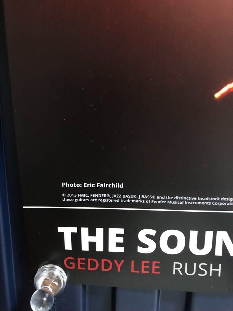 Rush Geddy Lee Large Poster Fender Guitar /The Sounds That Create Legend