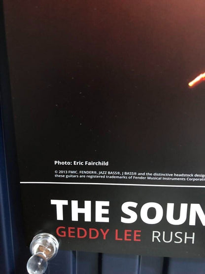 Rush Geddy Lee Large Poster Fender Guitar /The Sounds That Create Legend