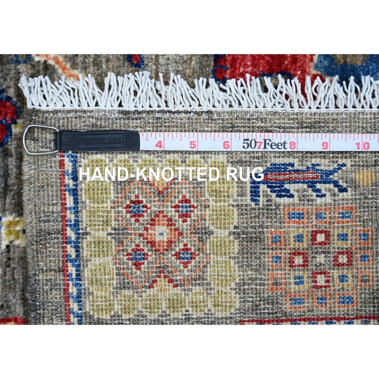 3'1"X5' Gray Peshawar With Ziegler Mahal Design All Wool Hand Knotted Rug