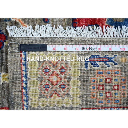 3'1"X5' Gray Peshawar With Ziegler Mahal Design All Wool Hand Knotted Rug