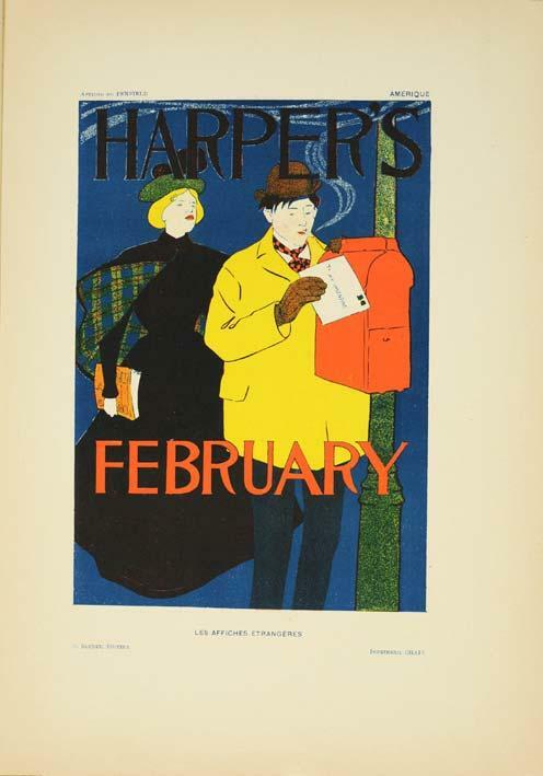 Penfield For Affiches Etrangeres 1897 Original Vintage Poster Harpers