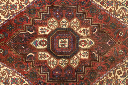 Vintage Handmade Oriental Rug Floral Geometric