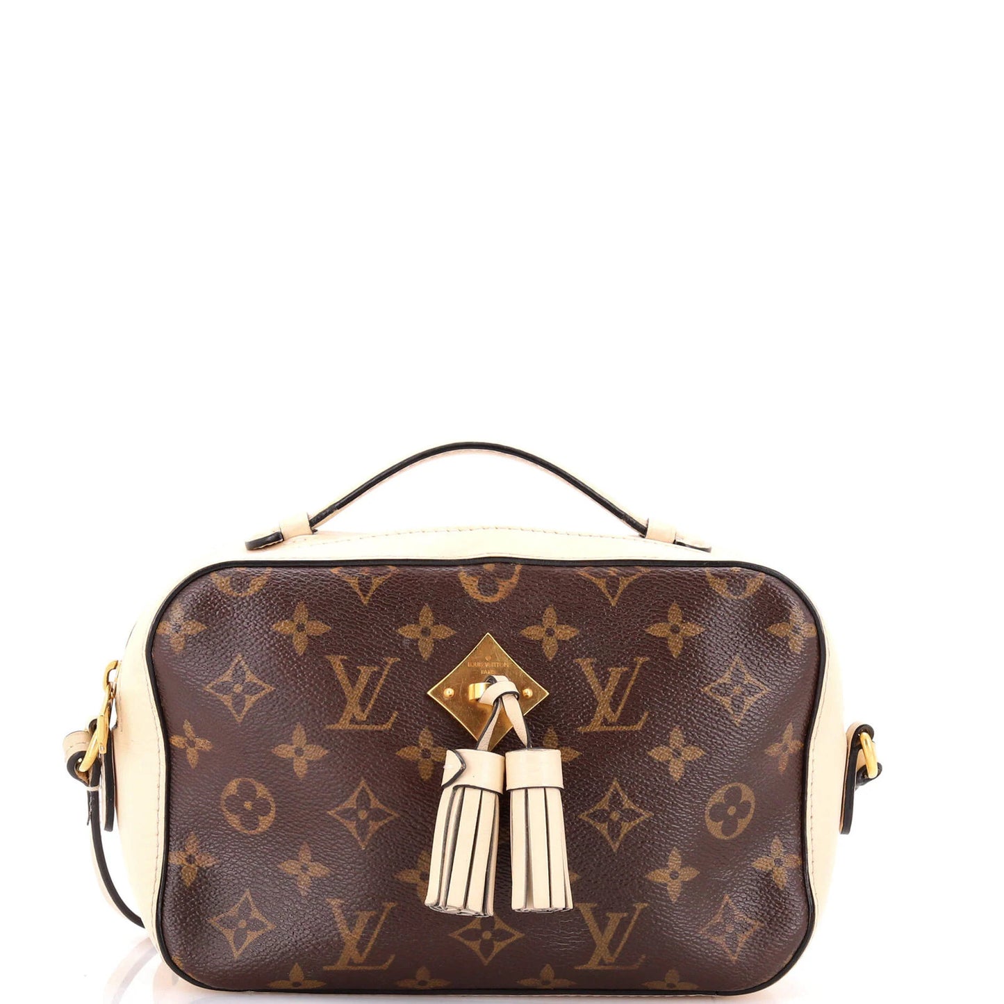 Louis Vuitton Saintonge Handbag Monogram Canvas With Leather