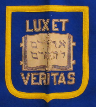 Vintage Yale Blue Vintage  Felt Banner 34 Inches X 17 Inches 176566