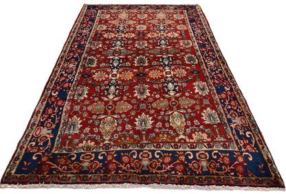 Hand-Knotted Wool Oriental Rug Allover Floral