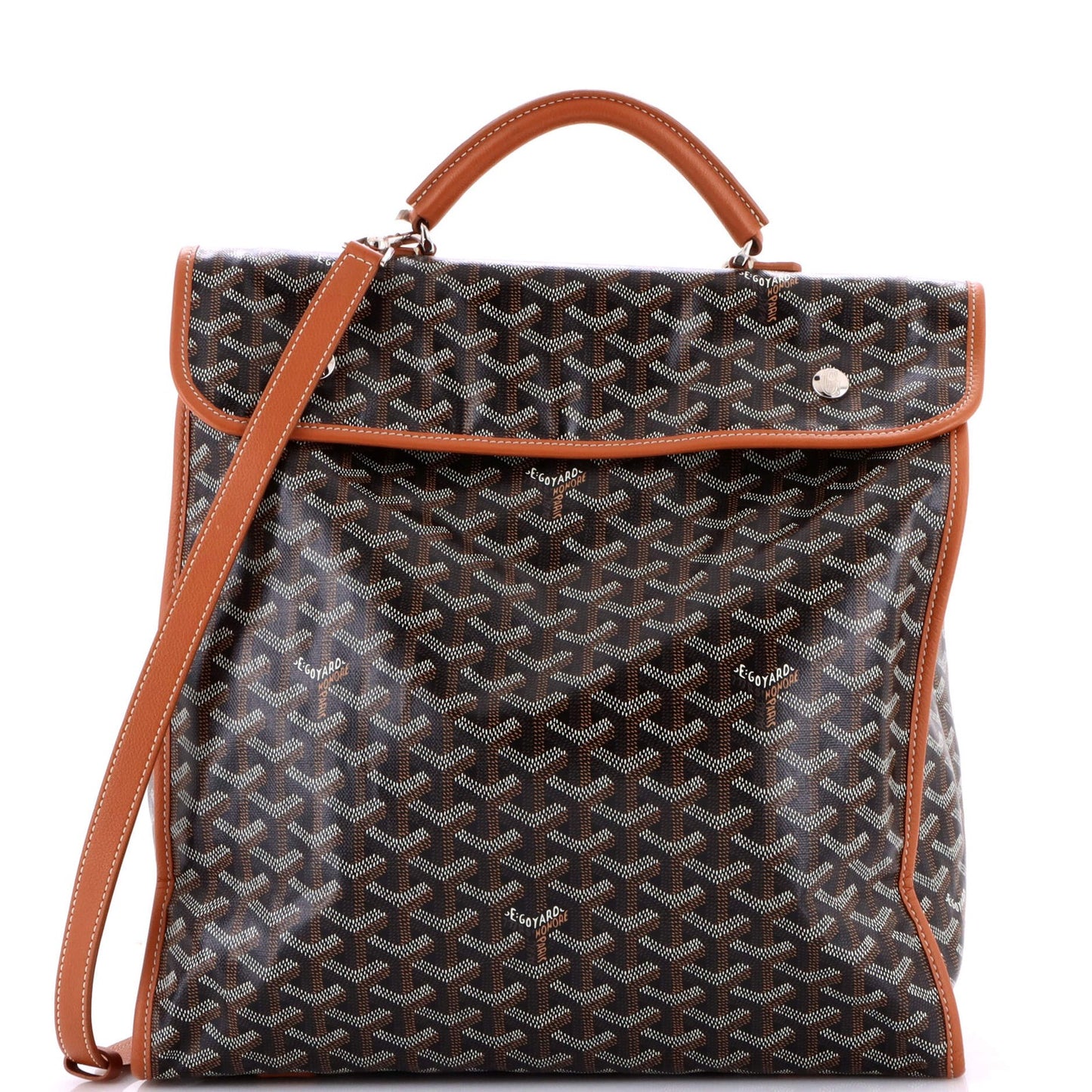 Goyard Saint Leger Briefcase Backpack Coated Canvas