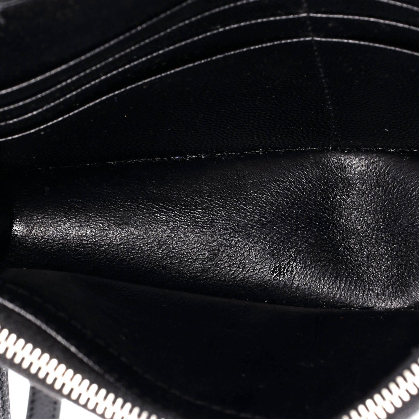 Saint Laurent Classic Monogram Wallet On Chain Matelasse Chevron Leather Small