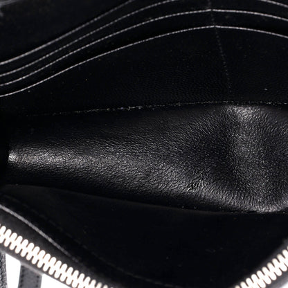 Saint Laurent Classic Monogram Wallet On Chain Matelasse Chevron Leather Small