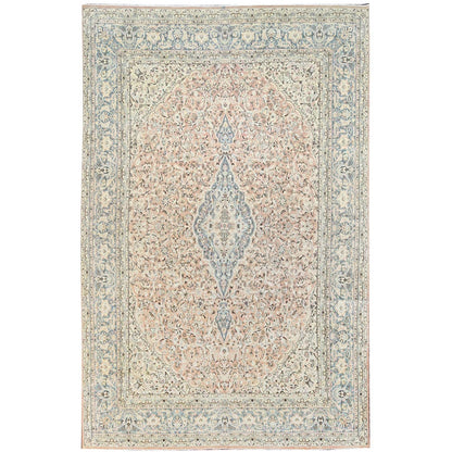 11'1"X17'2" Peach Zoroastrian Hand Knotted 100% Wool Oversized Rug