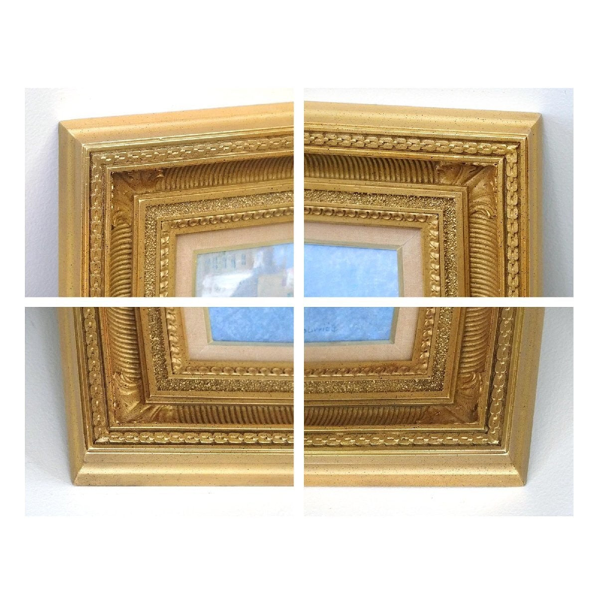 Andr Bourri Original Oil Painting "Port Of Pescola" Signed French Artist