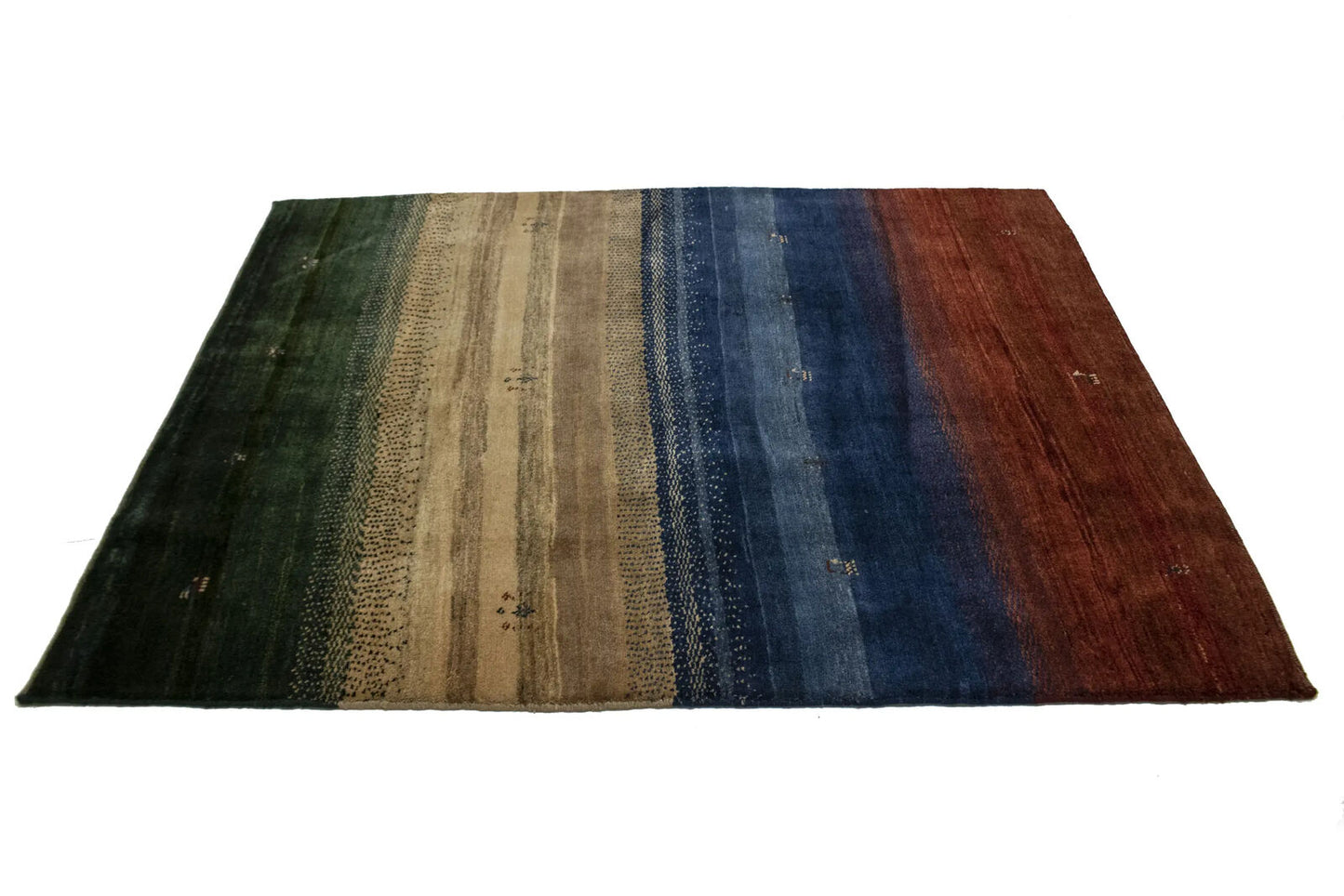 Multicolor Plush Modern Tribal Gabbeh Area Rug