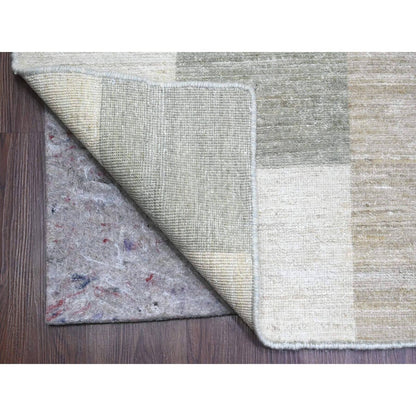 8'9"X11'6" Gray Bauhaus Inspired Geometric Pattern Hand Knotted Wool Rug