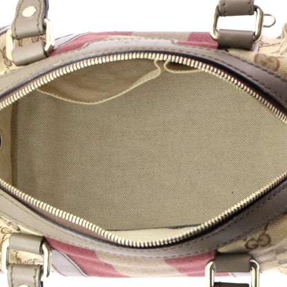 Gucci Vintage Web Boston Bag Gg Canvas Small