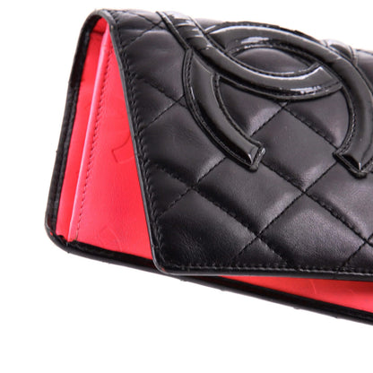 Chanel Cambon Bifold Wallet Quilted Lambskin Long