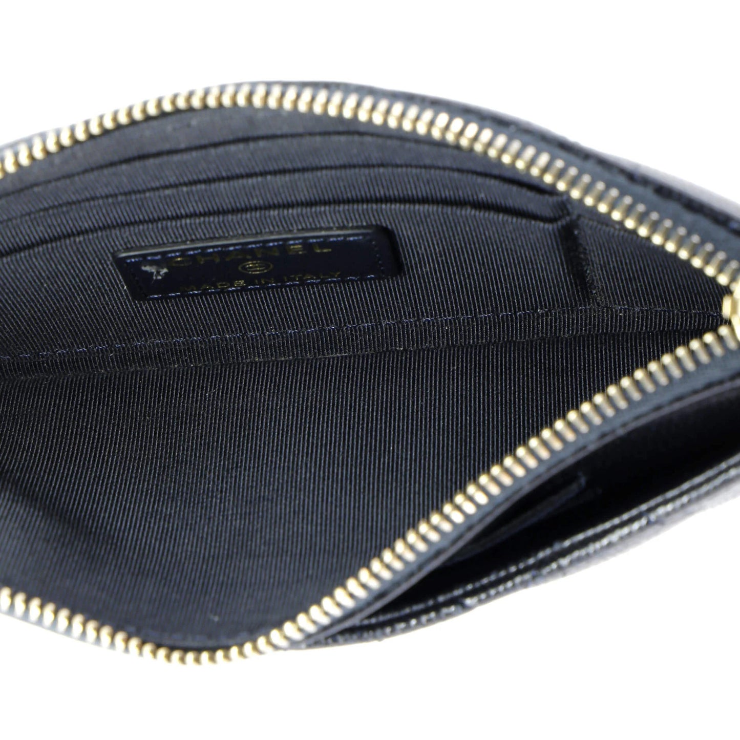 Chanel Classic Zip Pouch Quilted Caviar Long