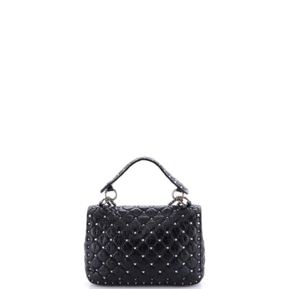 Valentino Garavani Rockstud Spike Flap Bag Quilted Leather Medium