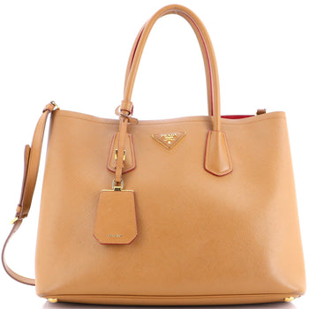 Prada Cuir Double Tote Saffiano Leather Large