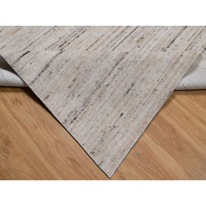 8'1"X10'1" Ivory Modern Design Indoor Outdoor Rug Hand Loomed Oriental