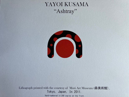 Yayoi Kusama Lithograph "Ashtray" Hand Numbered Limited Coa