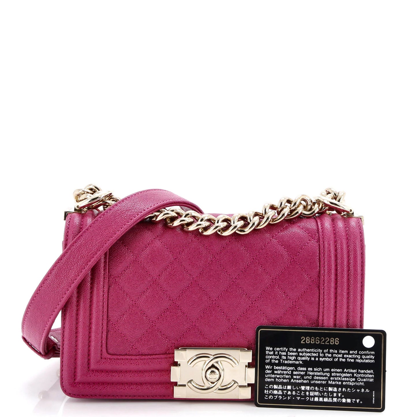 Chanel Boy Flap Bag Quilted Caviar Small