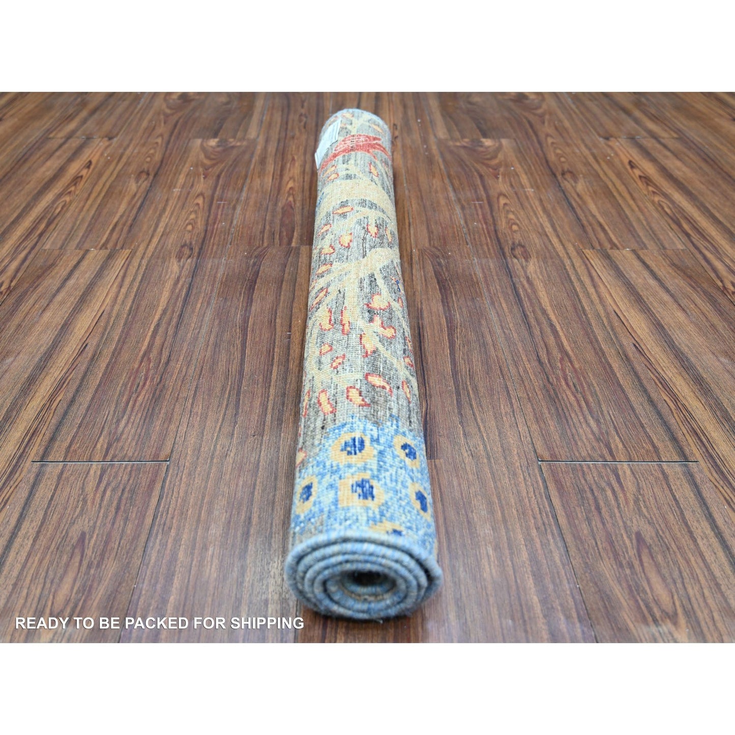 3'1"X4'10" Vampire Gray Soft Wool Hand Knotted Afghan Peshawar Rug