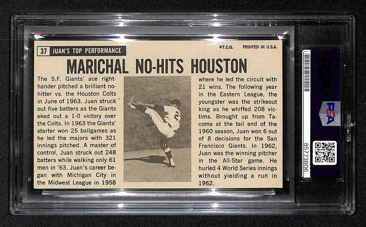 Juan Marichal HOF Signed 1964 Topps Giants Card #37 (PSA/ DNA 205204)
