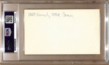 Walter Kennedy Autographed 3X5 Index Card 2Nd Nba