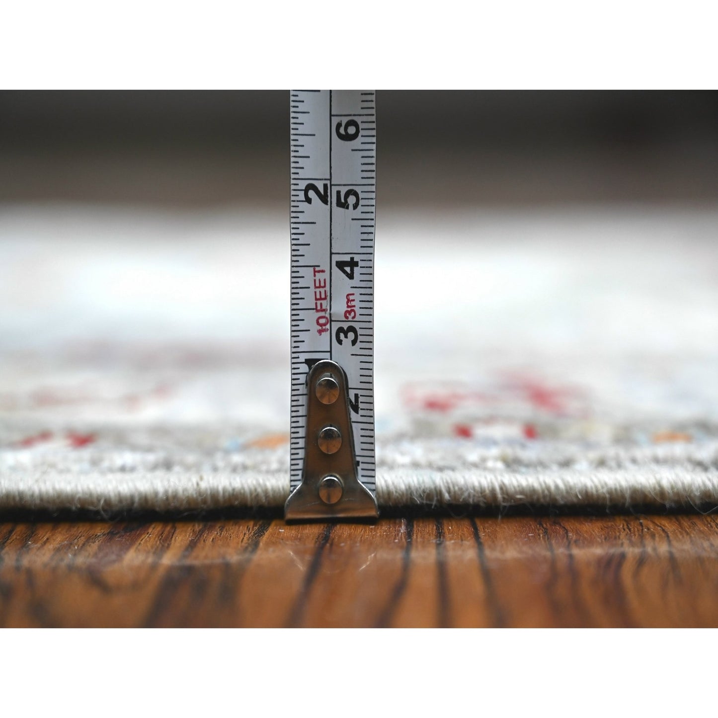 2'5"X7'8" Gray Hand Knotted North West Zoroastrian Runner Oriental Rug