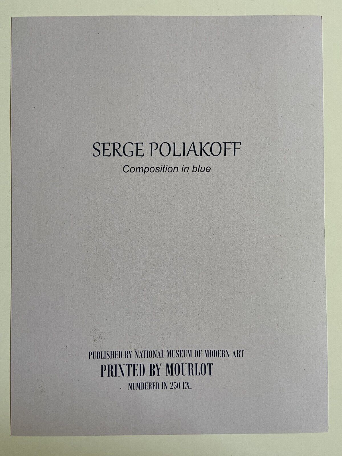 Serge Poliakoff Lithograph Moma Coa Signed Op